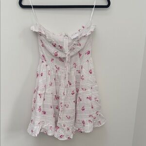 Skylar + Madison White and Pink Floral Dress